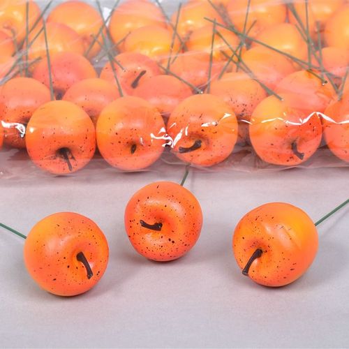 Apfel/draht orange D4cm L10cm 36st