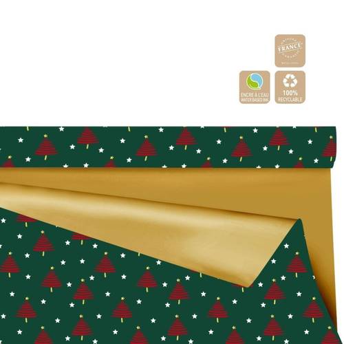 Papier Rolle 80cm 25m Duo Mat Alberi grün