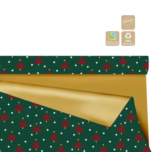 Papier Rolle 80cm 25m Duo Mat Alberi grün