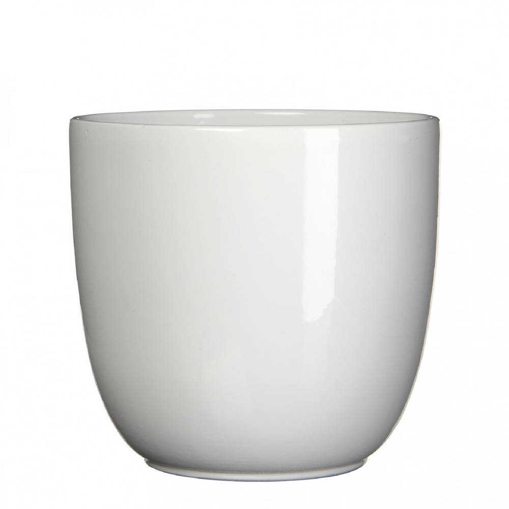 Keramik Übertopf Torino weiss D28cm H25cm