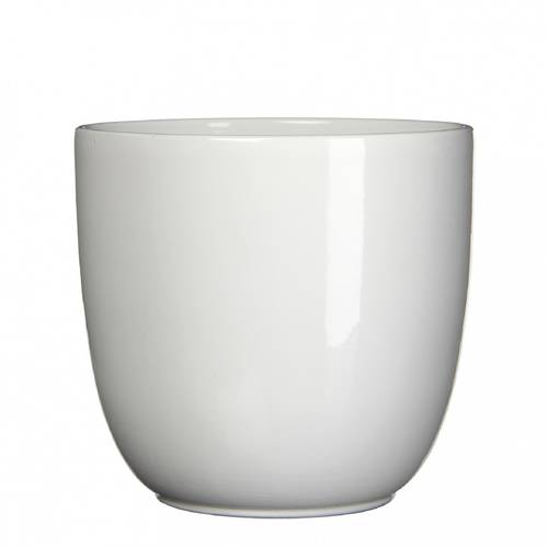 Keramik Übertopf Torino weiss D28cm H25cm