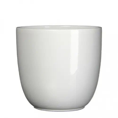 Keramik Übertopf Torino weiss D28cm H25cm
