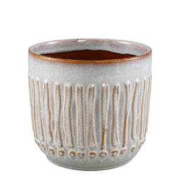 Keramik Übertopf Ruby grau D17cm H16cm 