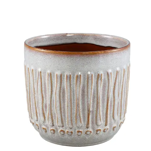 Keramik Übertopf Ruby grau D17cm H16cm 