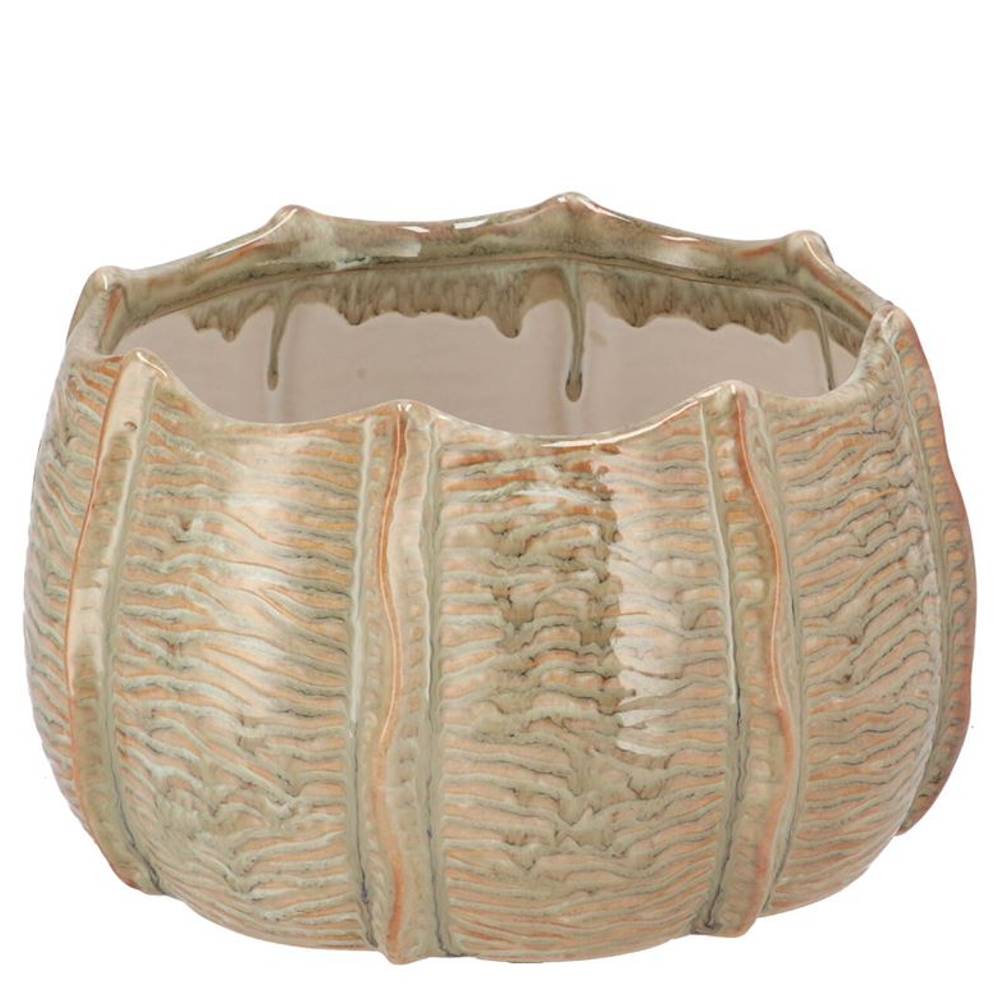 Keramik Übertopf Sifan Structure grün 17x17x10cm