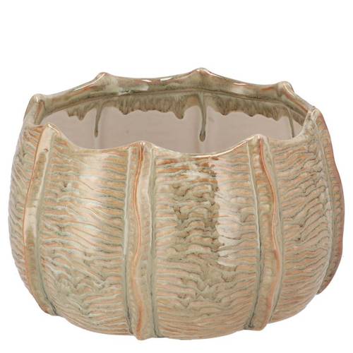 Keramik Übertopf Sifan Structure grün 17x17x10cm