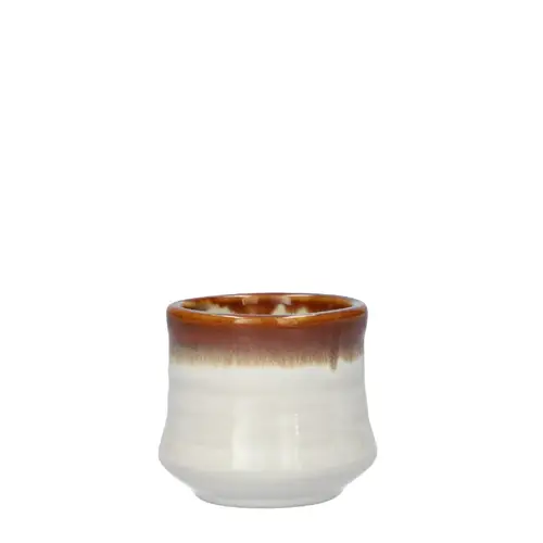 Keramik Übertopf Stuart braun D08cm H07.5cm