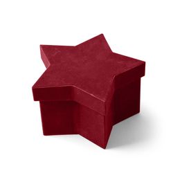 Hatbox Stern rot 16x10x9cm