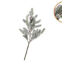 Seiden Kiefer mit Zapfen und Schnee L81cm
