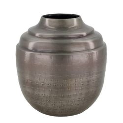 Vase Metall d18*20cm Kräftiges Hellgrün