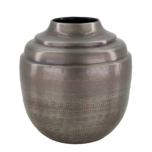 Vase Metall d18*20cm Kräftiges Hellgrün