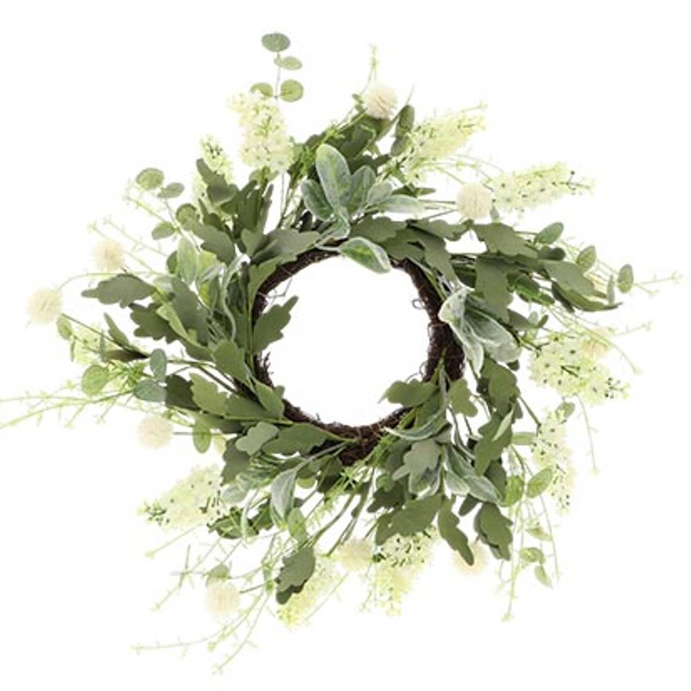 Seiden Kranz Frühling grün D50cm