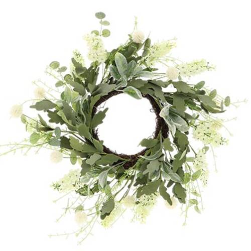 Seiden Kranz Frühling grün D50cm