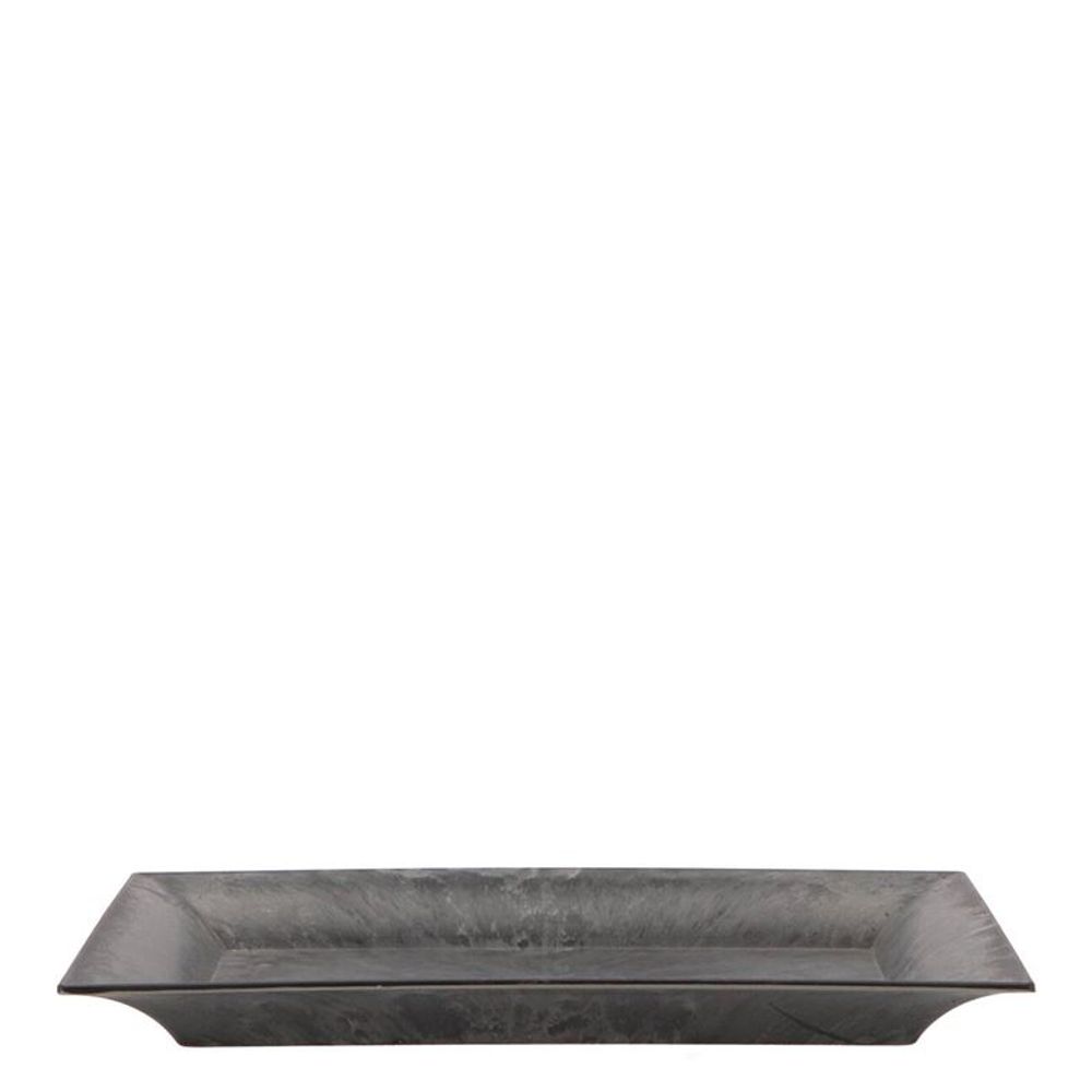 Melamine Schale rechteck grau 22x17x03cm