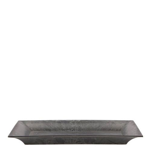 Melamine Schale rechteck grau 22x17x03cm
