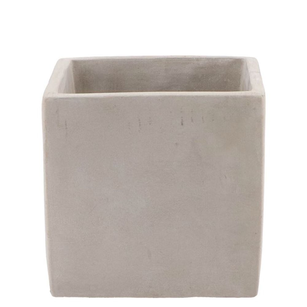 Beton Übertopf viereck grau 13x13x13cm