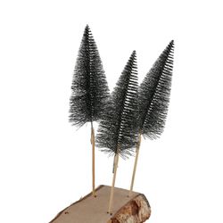 Baum auf Stab Schnee grün 7x27cm x24