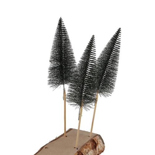 Baum auf Stab Schnee grün 7x27cm x24