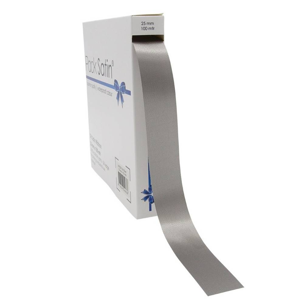 Band Satin silber 25mm 100m