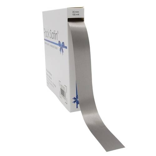Band Satin silber 25mm 100m
