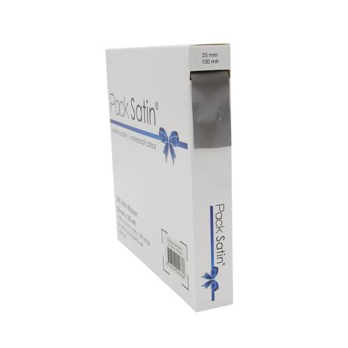 Band Satin silber 25mm 100m