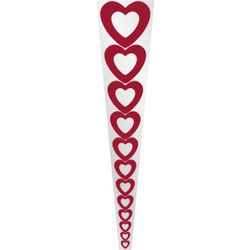 Tüte 1Rose Herz rot 60x14x13cm x50