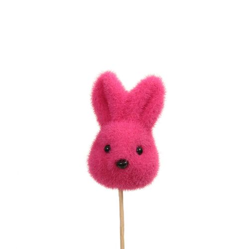 Kaninchen auf Stab fuchsia h30cm 7cm