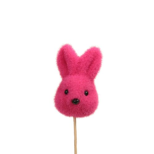 Kaninchen auf Stab fuchsia h30cm 7cm