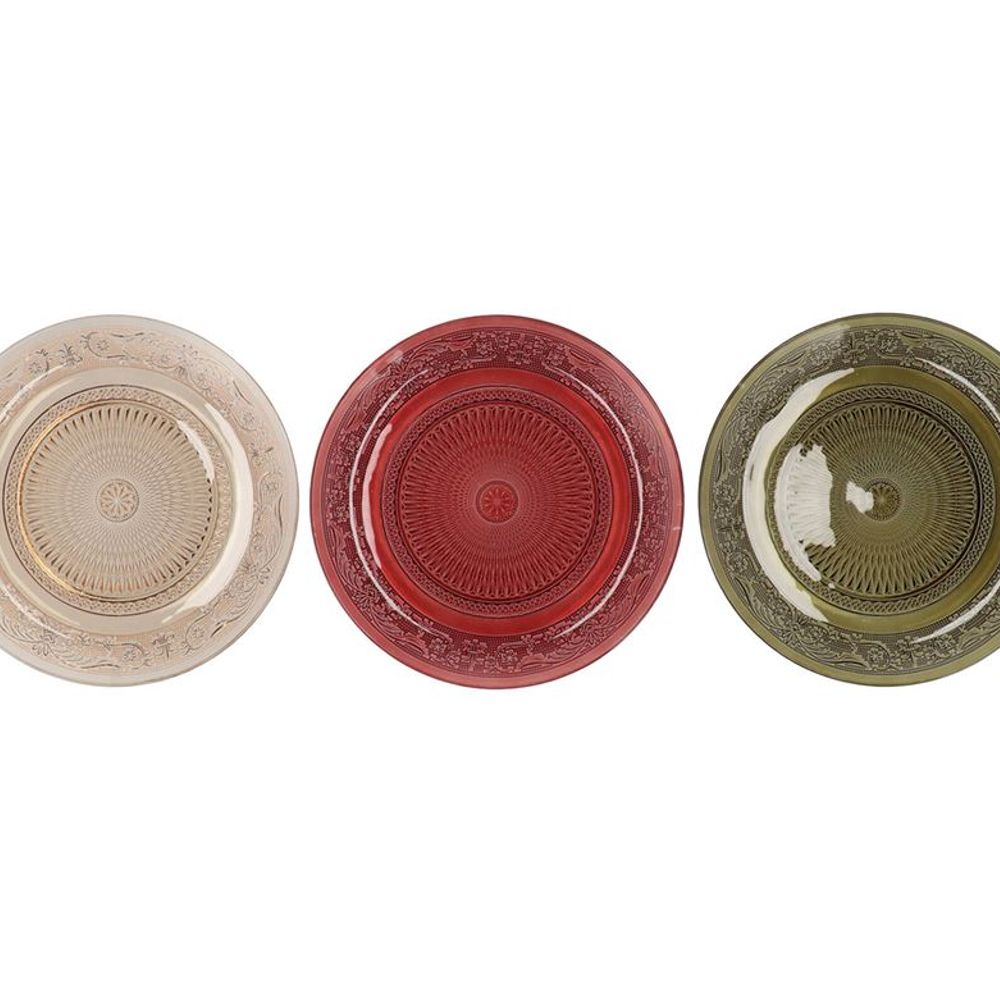 Glas Teller Dayah Autumn mix D18cm H02cm