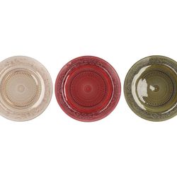 Glas Teller Dayah Autumn mix D18cm H02cm