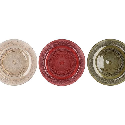 Glas Teller Dayah Autumn mix D18cm H02cm