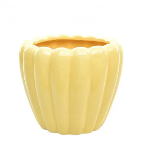 Keramik Topf Eva gelb D20cm H17cm