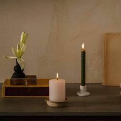 Stumpfkerze Rustikal rosa D08cm H11cm 