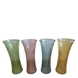 Glas Vase Tulip pastel mix D10cm