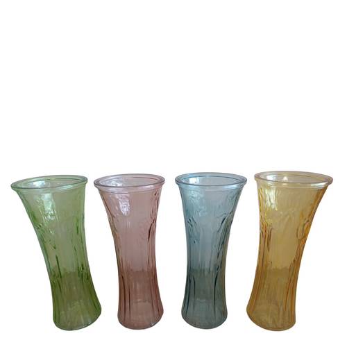Glas Vase Tulip pastel mix D10cm