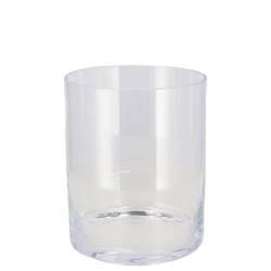 Glas Vase Zylinder Kaltgeschnitten D12cm H15cm 