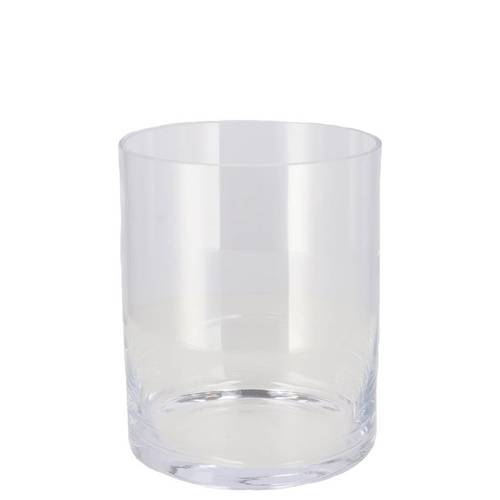 Glas Vase Zylinder Kaltgeschnitten D12cm H15cm 