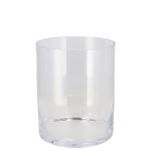 Glas Vase Zylinder Kaltgeschnitten D12cm H15cm 