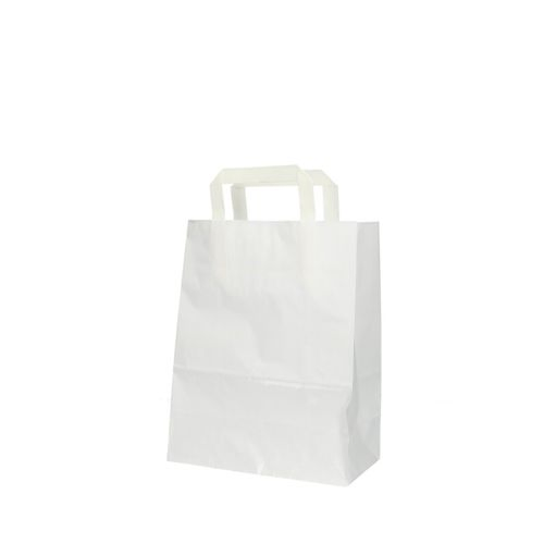 Tasche Papier weiss 22/11x28cm