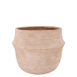 Keramik Übertopf Lisboa hell rosa 16x16x15cm