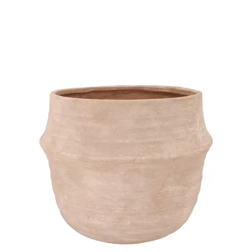 Keramik Übertopf Lisboa hell rosa 16x16x15cm