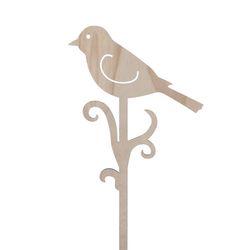 Vogel auf Stab Holz L29cm D10cm