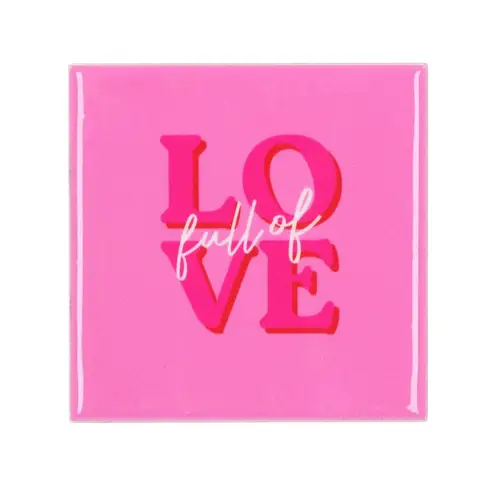 Fliese Liebe rosa 10x10x01cm
