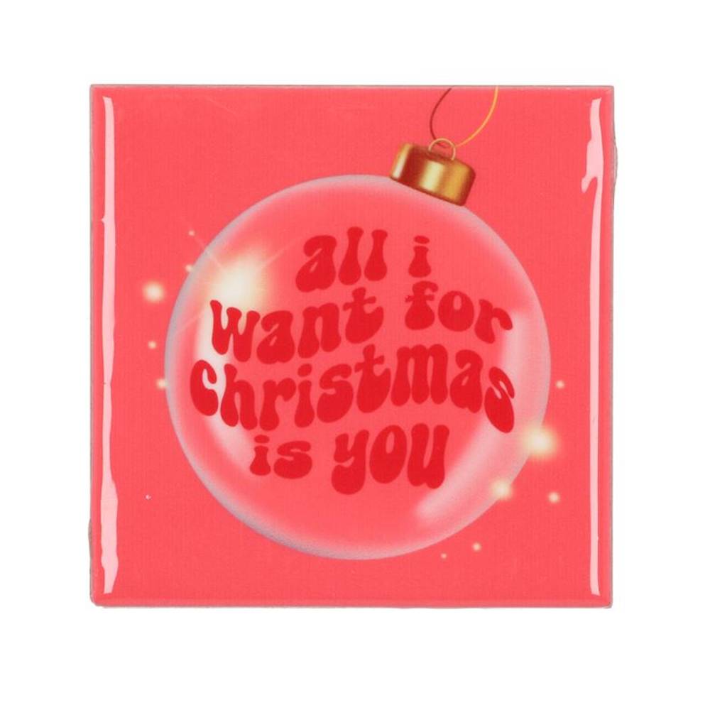 Fliese All I Want For Christmas rosa 10x10x01cm