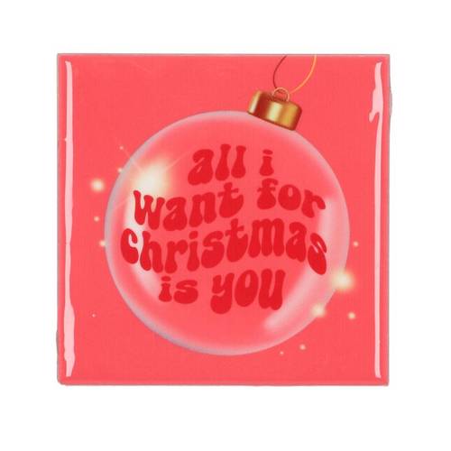 Fliese All I Want For Christmas rosa 10x10x01cm