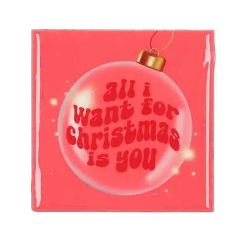Fliese All I Want For Christmas rosa 10x10x01cm
