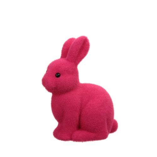 Deko Kaninchen Flocke rosa D12cm H21cm