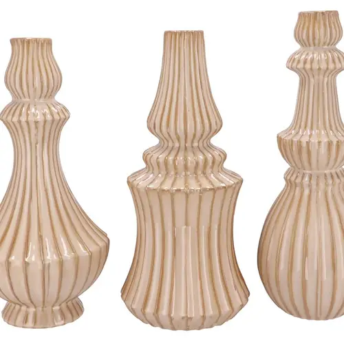 Keramik Vase Mika mix sand 28x57cm