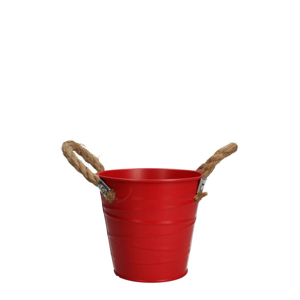 Zink Übertopf Julia rot D13cm H12cm