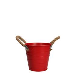 Zink Übertopf Julia rot D13cm H12cm